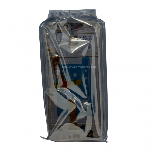 Дисплей + Тъч Скрийн + Рамка за Huawei Mate 20 Lite - Service Pack Box - Gold/Златист