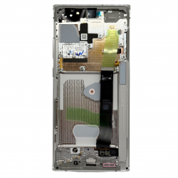 Оригинален Дисплей + Тъч Скрийн + Рамка за Samsung Galaxy Note 20 Ultra - Service Pack - White/Бял