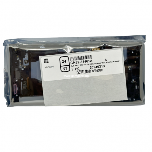 Оригинален Дисплей + Тъч Скрийн + Рамка за Samsung Galaxy Note 20 Ultra - Service Pack - Black/Черен