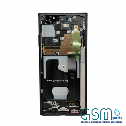 Оригинален Дисплей + Тъч Скрийн + Рамка за Samsung Galaxy Note 20 Ultra - Service Pack - Black/Черен