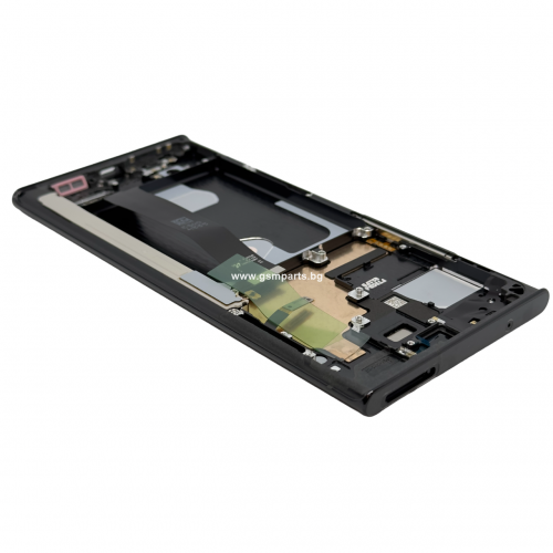 Оригинален Дисплей + Тъч Скрийн + Рамка за Samsung Galaxy Note 20 Ultra - Service Pack - Black/Черен