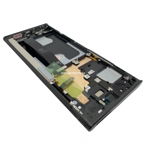 Оригинален Дисплей + Тъч Скрийн + Рамка за Samsung Galaxy Note 20 Ultra - Service Pack - Black/Черен