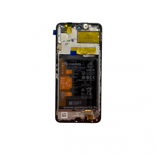 Оригинален Дисплей + Тъч Скрийн + Рамка + Батерия за Huawei P Smart 2021 - Service Pack -