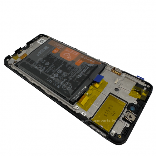 Оригинален Дисплей + Тъч Скрийн + Рамка + Батерия за Huawei P Smart 2021 - Service Pack -