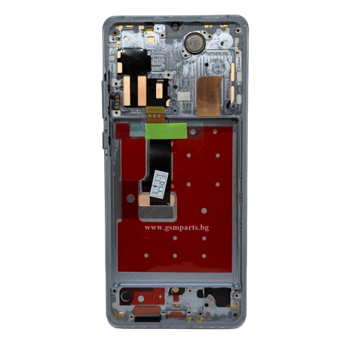 Дисплей + Тъч Скрийн + Рамка за Huawei P30 PRO - Service Pack - Aurora Blue/ Син