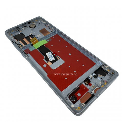 Дисплей + Тъч Скрийн + Рамка за Huawei P30 PRO - Service Pack - Aurora Blue/ Син