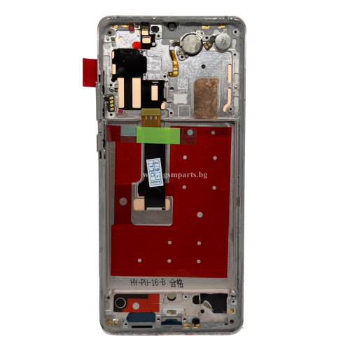 Дисплей + Тъч Скрийн + Рамка за Huawei P30 PRO - Service Pack - Silver/ Сребрист
