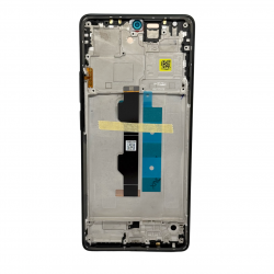 Оригинален Дисплей + Тъч Скрийн + Рамка за Xiaomi Redmi Note 13 Pro 4G / Poco M6 Pro 4G (2024) - Black/Blue/Tarnish - Service Pack -