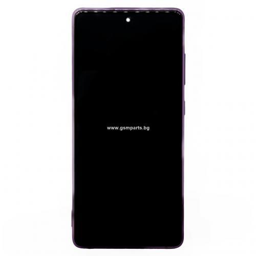 Оригинален Дисплей + Тъч Скрийн + Рамка за Samsung Galaxy S20 FE - Service Pack - цвят рамка: Лилав (Cloud Lavender)
