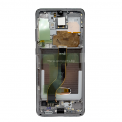 Оригинален Дисплей + Тъч Скрийн + Рамка за Samsung Galaxy S20 Plus - Service Pack - Gray/Сив