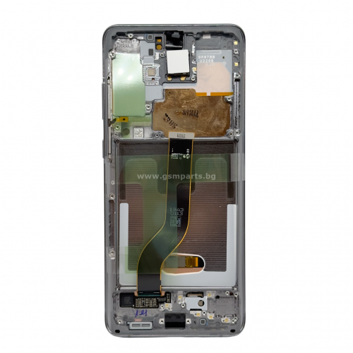 Оригинален Дисплей + Тъч Скрийн + Рамка за Samsung Galaxy S20 Plus - Service Pack - Gray/Сив
