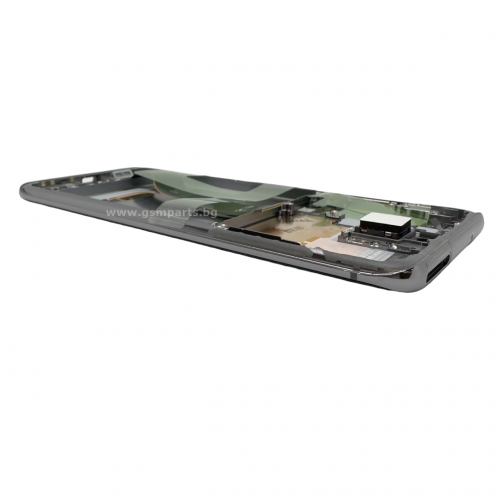 Оригинален Дисплей + Тъч Скрийн + Рамка за Samsung Galaxy S20 Plus - Service Pack - Gray/Сив