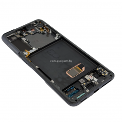Оригинален Дисплей + Тъч Скрийн + Рамка за Samsung Galaxy S21 - Service Pack - Gray/Сив (Черен)