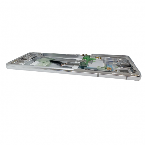 Оригинален Дисплей + Тъч Скрийн + Рамка за Samsung Galaxy S21 Ultra - Service Pack - Silver/Сребърен