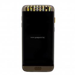 Оригинален Дисплей + Тъч Скрийн + Рамка за Samsung Galaxy S7 Edge - Service Pack - Gold/Златист