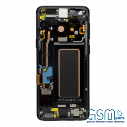 Оригинален Дисплей + Тъч Скрийн + Рамка за Samsung Galaxy S9 - Service Pack - Black/Черен