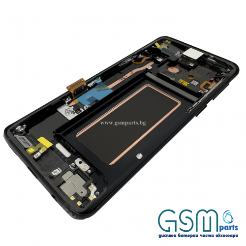 Оригинален Дисплей + Тъч Скрийн + Рамка за Samsung Galaxy S9 - Service Pack - Black/Черен