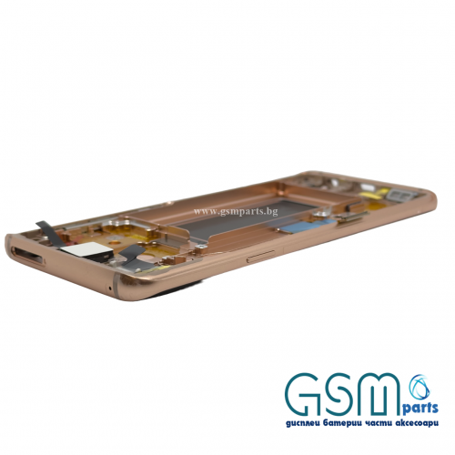 Оригинален Дисплей + Тъч Скрийн + Рамка за Samsung Galaxy S9 - Service Pack - Gold/Златист