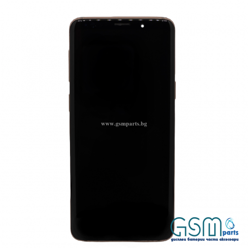 Оригинален Дисплей + Тъч Скрийн + Рамка за Samsung Galaxy S9 - Service Pack - Gold/Златист