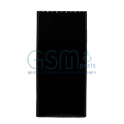 Оригинален Дисплей + Тъч Скрийн + Рамка за Samsung Galaxy S22 Ultra - Service Pack - Black/Черен