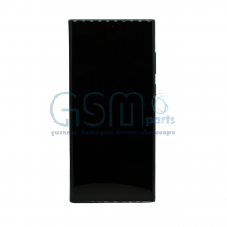 Оригинален Дисплей + Тъч Скрийн + Рамка за Samsung Galaxy S22 Ultra - Service Pack - Green/Зелен