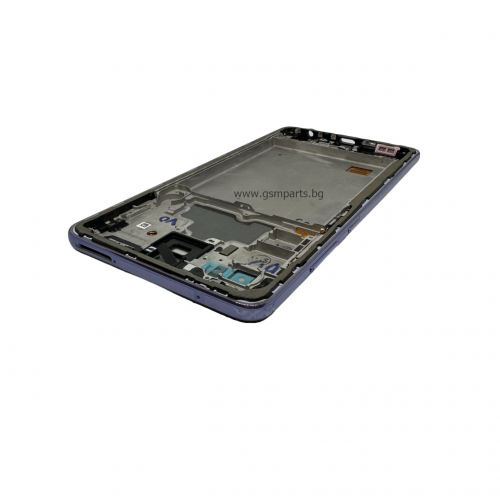 Оригинален Дисплей + Тъч Скрийн + Рамка за Samsung Galaxy A72 - Service Pack - Violet/Виолетов