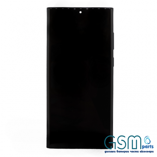 Оригинален Дисплей + Тъч Скрийн + Рамка за Samsung Galaxy S22 Ultra - Service Pack - Graphite/Графит