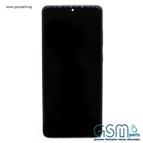 Оригинален Дисплей + Тъч Скрийн + Рамка за Samsung Galaxy S20 Plus - Service Pack - Син/Blue Cloud