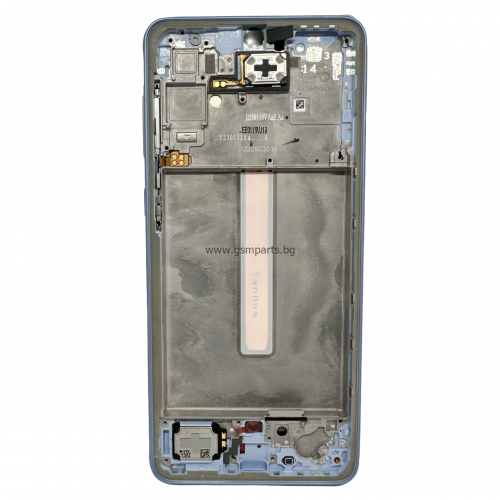 Оригинален Дисплей + Тъч Скрийн + Рамка за Samsung Galaxy A33 5G - Service Pack - Blue/ Син