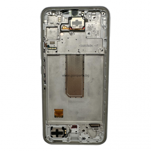Оригинален Дисплей + Тъч Скрийн + Рамка за Samsung Galaxy A34 5G - Service Pack - Silver/Сив