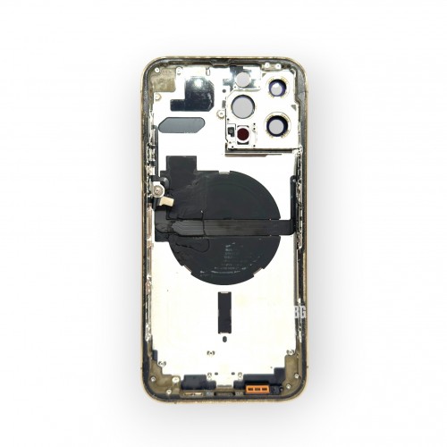 Оригинален Корпус за iPhone 13 Pro Max + лентов кабел бутони за включване и звук + NFC Модул за Безжично Зареждане - Gold/Златист - 2nd hand