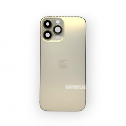 Оригинален Корпус за iPhone 13 Pro Max + лентов кабел бутони за включване и звук + NFC Модул за Безжично Зареждане - Gold/Златист - 2nd hand