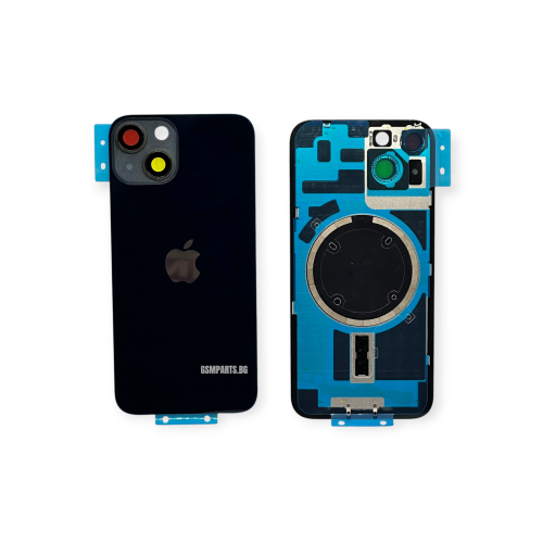 Оборудван Заден капак / Задно стъкло за iPhone 14 - Black/Черен