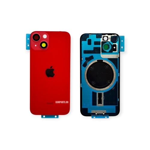 Оборудван Заден капак / Задно стъкло за iPhone 14 - Red/Червен