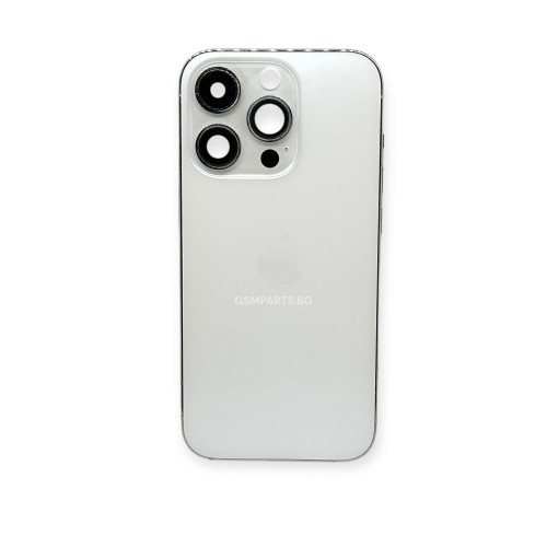 Оригинален Корпус за iPhone 14 Pro + лентов кабел бутони за включване и звук + NFC Модул за Безжично Зареждане - White/Бял - 2nd hand