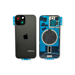 Оборудван Заден капак / Задно стъкло за iPhone 15 - Black/Черен