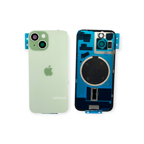Оборудван Заден капак / Задно стъкло за iPhone 15 - Green/Зелен