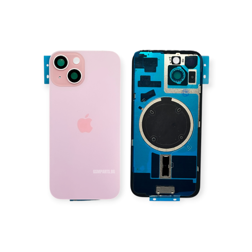 Оборудван Заден капак / Задно стъкло за iPhone 15 - Pink/Розов
