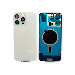 Оборудван Заден капак / Задно стъкло за iPhone 16 Pro Max - White/Бял