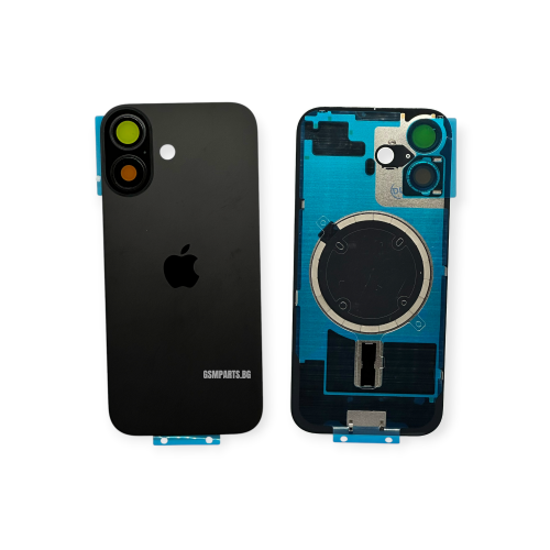 Оборудван Заден капак / Задно стъкло за iPhone 17 - Black/Черен