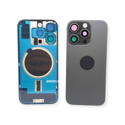 Оборудван Заден капак / Задно стъкло за iPhone 16 Pro Max - Black/Черен