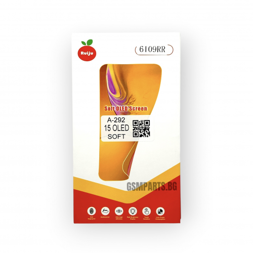 Дисплей + Тъч Скрийн за iPhone 15 - RJ - Soft Oled